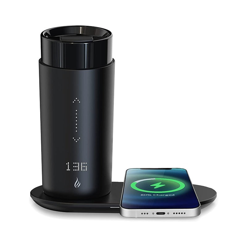 Hayins Temperature Control Heated Coffee Mug Smart Self Heating Travel Mug 12 Oz App Controlled Warmer Mug 4-10 Hour LED Display