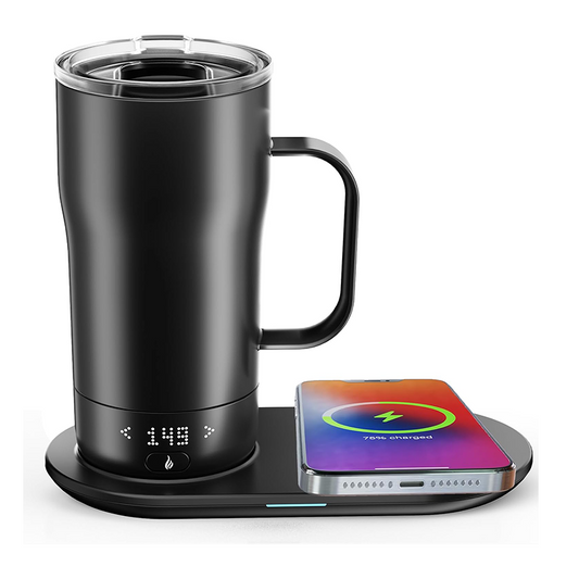 Hayins Smart Self Heating Coffee Mug 18 Oz Temperature Control Heated Coffee Mug App Controlled Warmer Mug 5-10 Hour LED Display